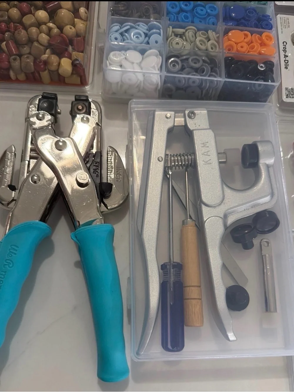 Lot of Crafting & Sewing Items Including Snaps & Tools - Picture 2 of 7